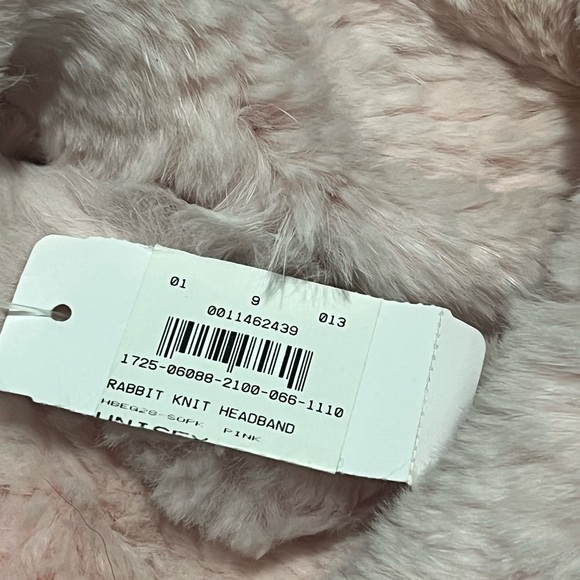 Pink rabbit fur headband - Picture 2 of 2
